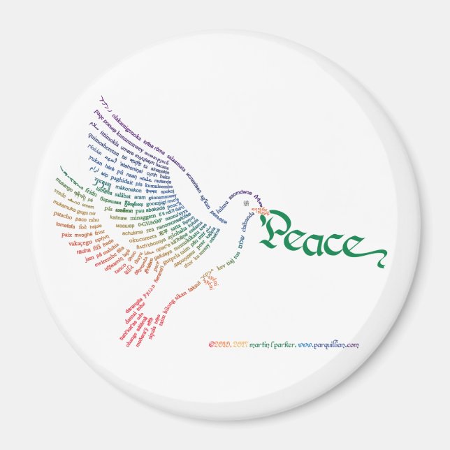 World Peace Dove Magnet (Front)