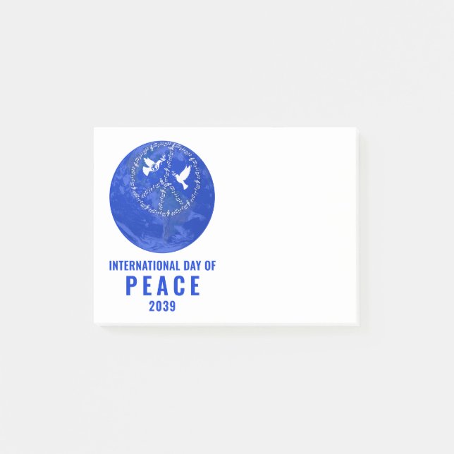 World Peace Doves Peace on Earth Day Peace Sign Post-it Notes (Front)