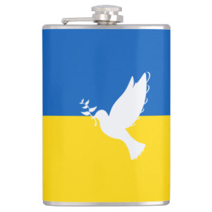 World peace hip flask