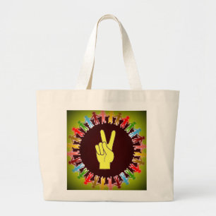 WORLD PEACE LARGE TOTE BAG