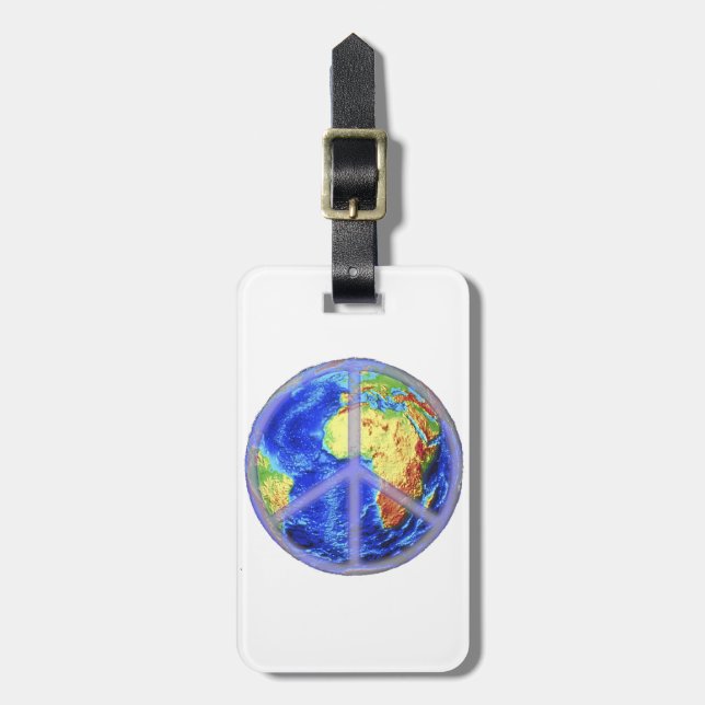 World Peace Luggage Tag (Front Vertical)