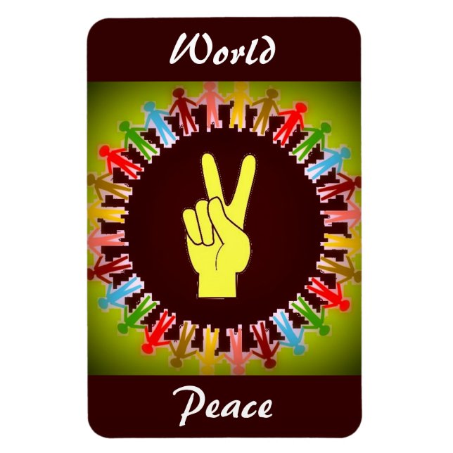 WORLD PEACE MAGNET (Vertical)
