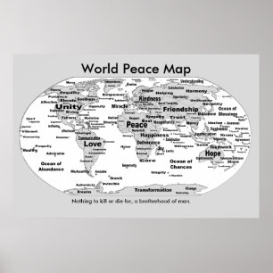 World Peace Map - Nothing to Die For Poster