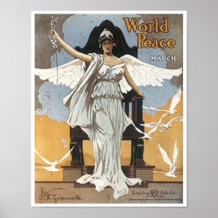 World Peace March Vintage Songbook Cover Poster