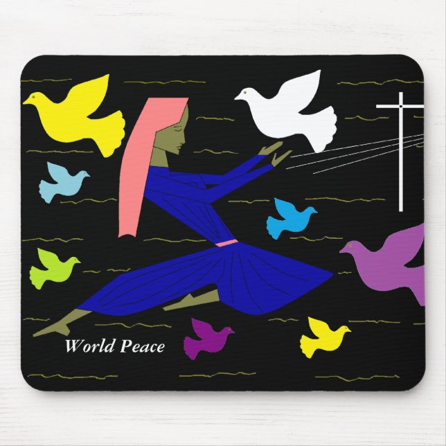 world peace mouse mat (Front)