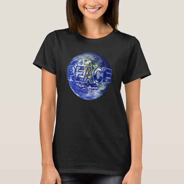 World Peace On Earth  Peace Love Unity Respect T-Shirt (Front)
