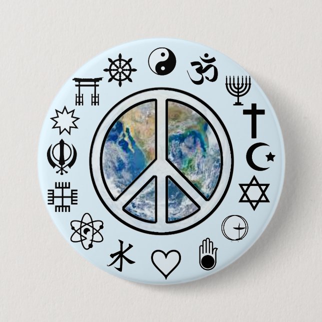 World Peace - Peace on Earth 7.5 Cm Round Badge (Front)