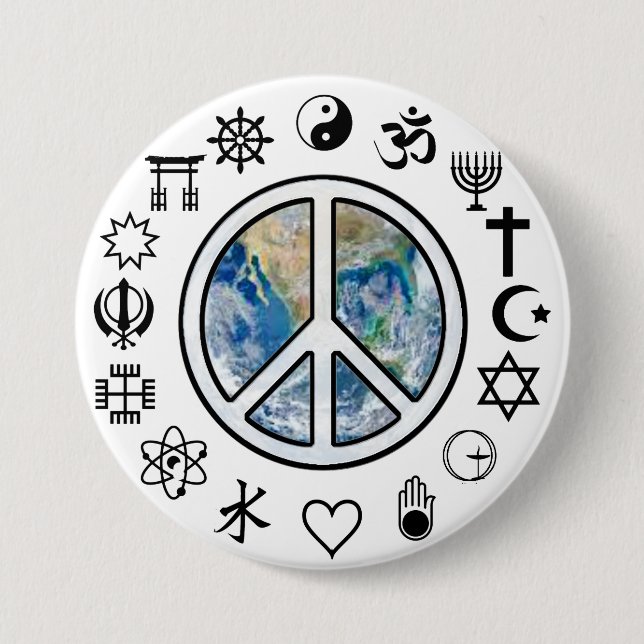 World Peace - Peace on Earth 7.5 Cm Round Badge (Front)