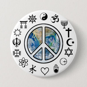 World Peace - Peace on Earth 7.5 Cm Round Badge