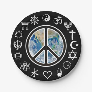 World Peace - Peace on Earth Paper Plate