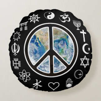 World Peace - Peace on Earth Round Cushion