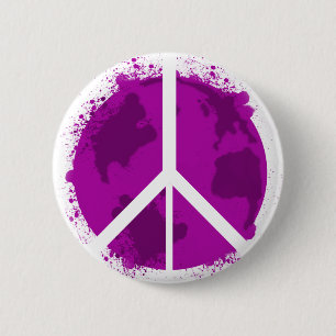 World Peace, Pink 6 Cm Round Badge