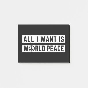 World Peace Post-it Notes