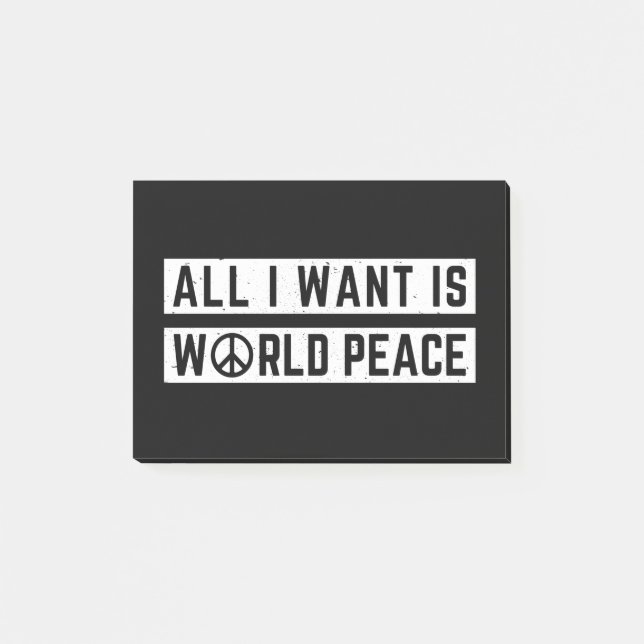 World Peace Post-it Notes (Front)