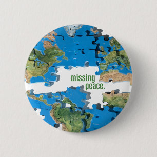 World Peace Puzzle 6 Cm Round Badge