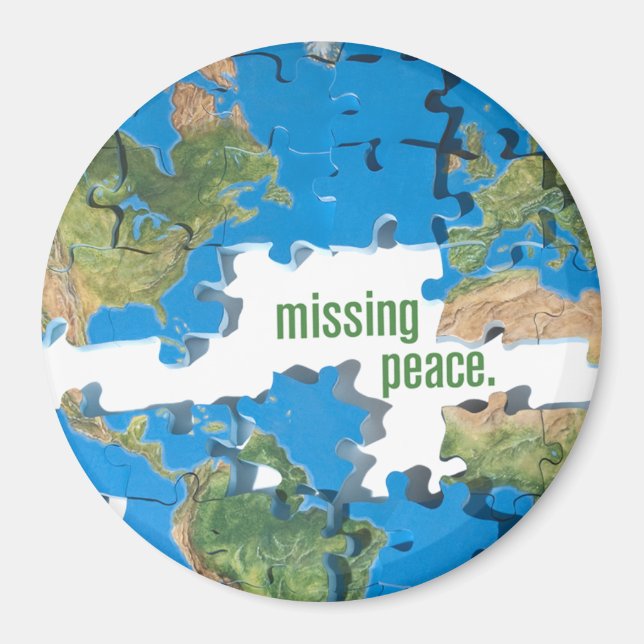 World Peace Puzzle Magnet (Front)