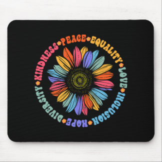 World Peace Supporter Sunflower Floral Outfit Kind Mouse Mat