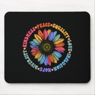 World Peace Suprter Sunflower Floral Outfit Kindne Mouse Mat