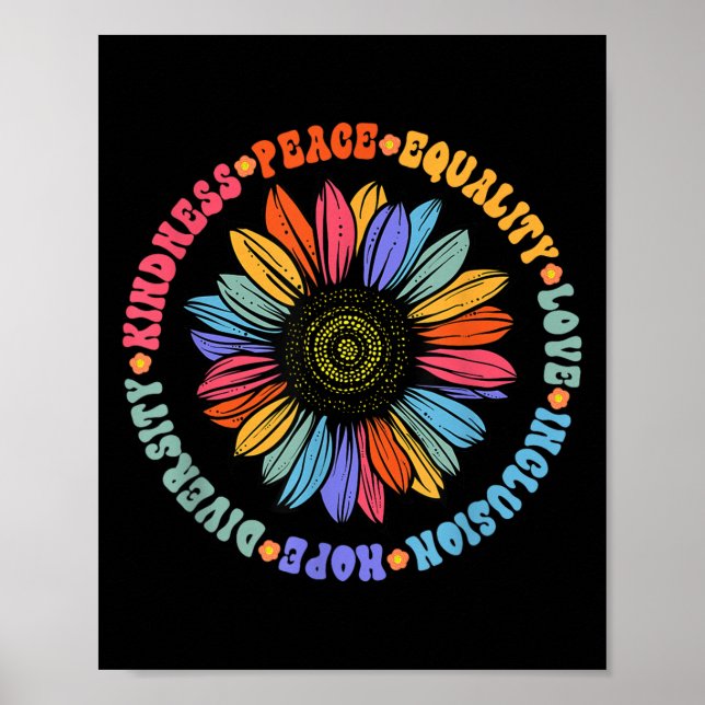 World Peace Suprter Sunflower Floral Outfit Kindne Poster (Front)