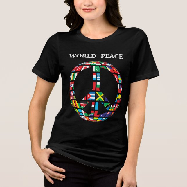 world peace T-shirt Tri-Blend Shirt (Front)