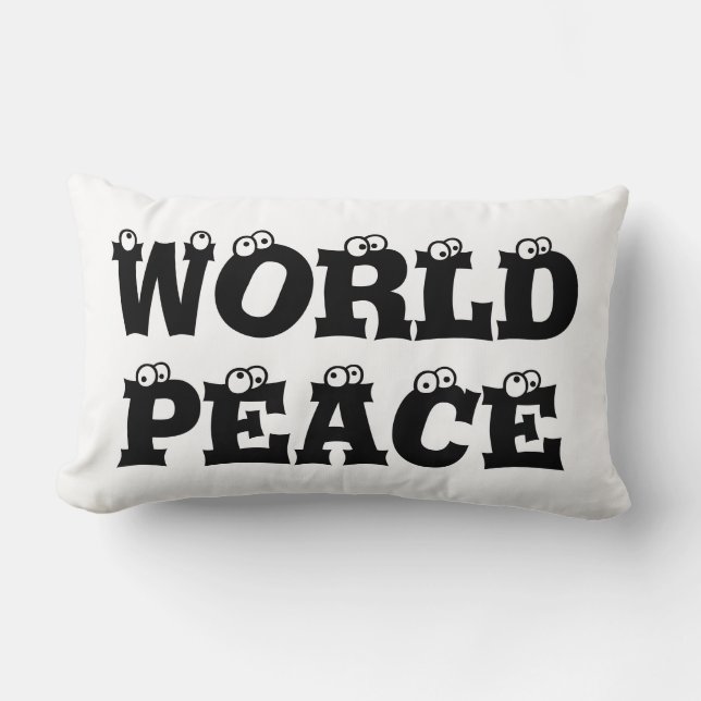 WORLD PEACE Throw Pillow (Front)