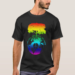 World Peace Tree Love People Peace Sign Earth Day T-Shirt