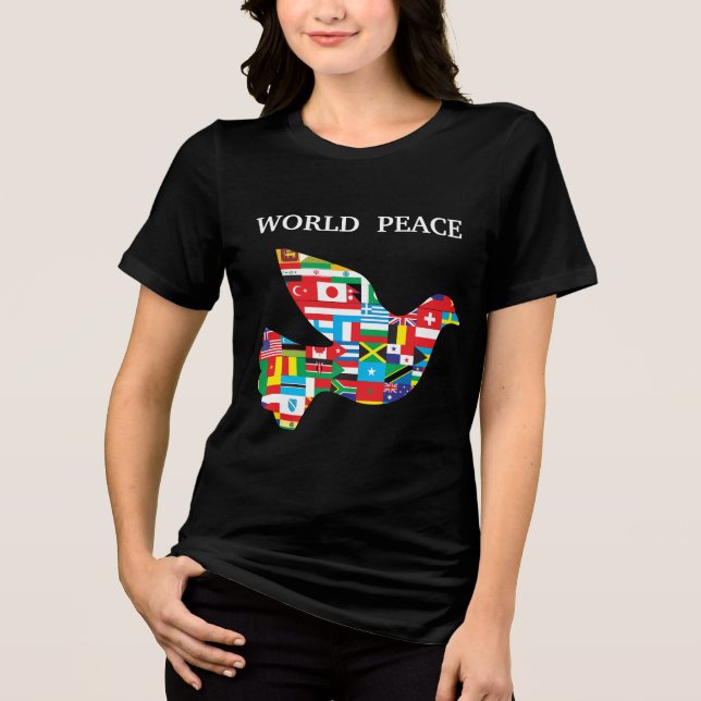 world peace Tri-Blend Shirt (Front)