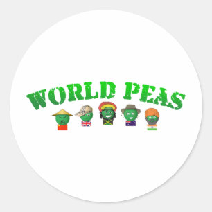 World Peas Classic Round Sticker