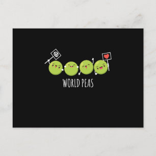 World Peas Vegan Vegan Vegetables Pea Postcard