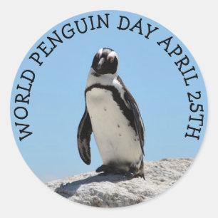 World Penguin Day April 25th Holiday B Classic Round Sticker