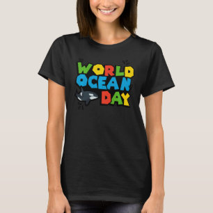 World Planet Ocean Day Orca Splash Love Earth Clea T-Shirt