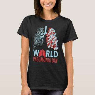 World Pneumonia Day Humanity Solidarity Lungs Flow T-Shirt