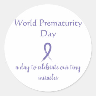 World Prematurity Day round stickers