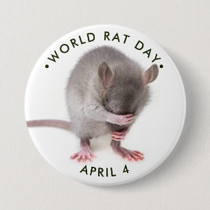 World Rat Day 7.5 Cm Round Badge