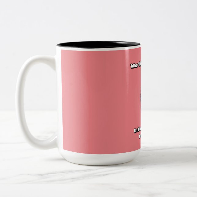 World Refugee Day. Refugees Welcome. Two-Tone Coffee Mug (Left)