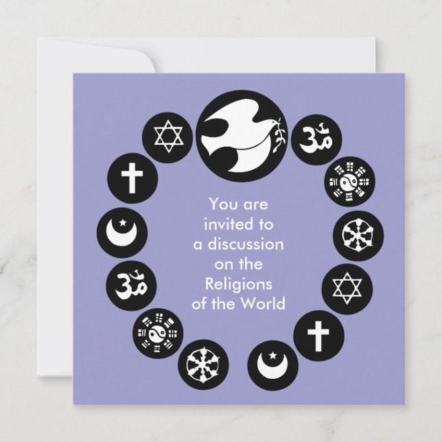 World Religion Symbols Invitation (Front)