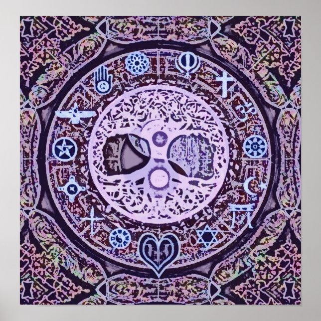 World Religions Tree of Life Peace Poster (Front)