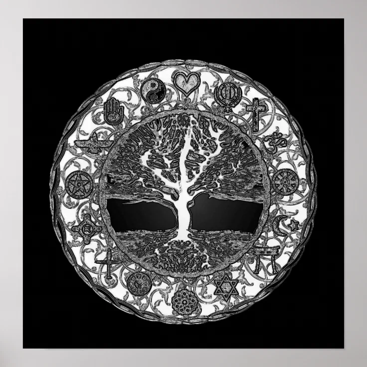 World Religions Tree Of Life Poster | Zazzle