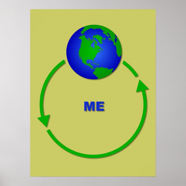 World Revolves Around Me Funny Poster Print Humour (Front)