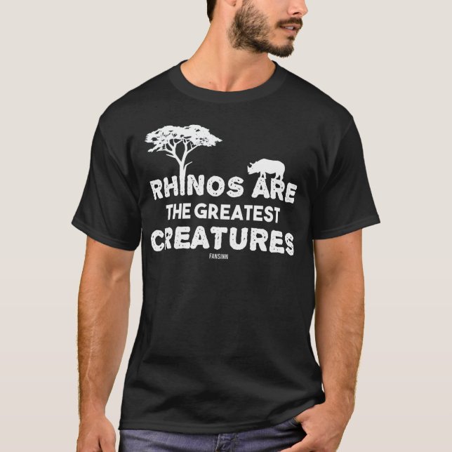 World Rhino Day Rhino Africa Safari T-Shirt (Front)