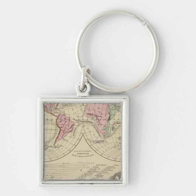 World, river systems key ring (Front)