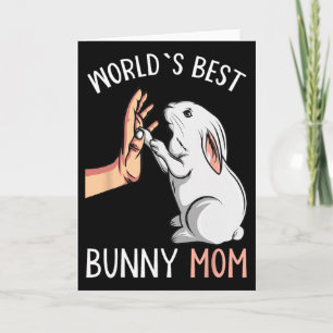 World´s Best Bunny Mum Rabbit Love Easter Girls Wo Card