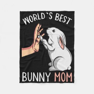 World´s Best Bunny Mum Rabbit Love Easter Girls Wo Fleece Blanket