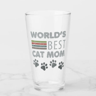 World’s Best Cat Mum Glass