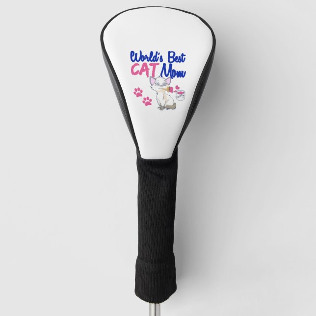 World s Best Cat Mum Golf Head Cover (Front)