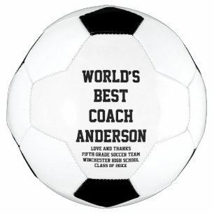 World’s Best Coach personalised custom text Football