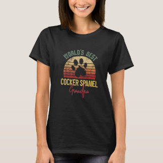 World´s Best Cocker Spaniel Grandpa   T-Shirt