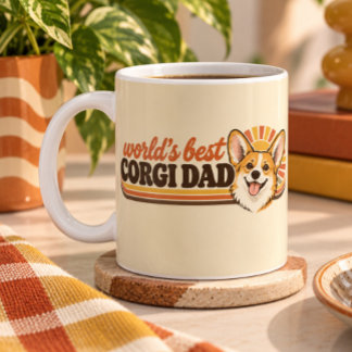 World’s Best Corgi Dad Mug | Funny Corgi Dog Dad