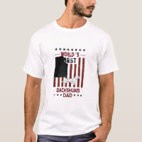 World’s Best Dachshund Dad – Bold Patriotic Dog Da