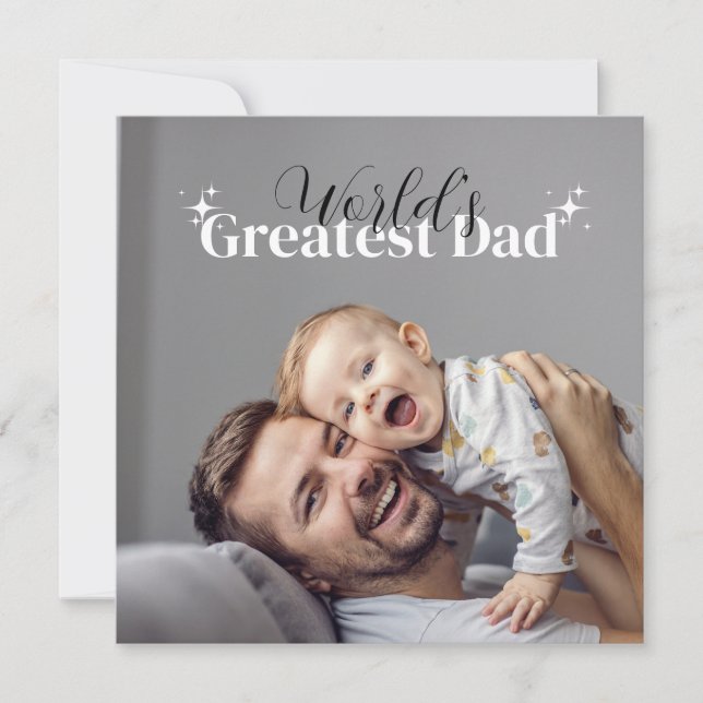 World’s Best Dad: Customisable Photo Greeting Card (Front)